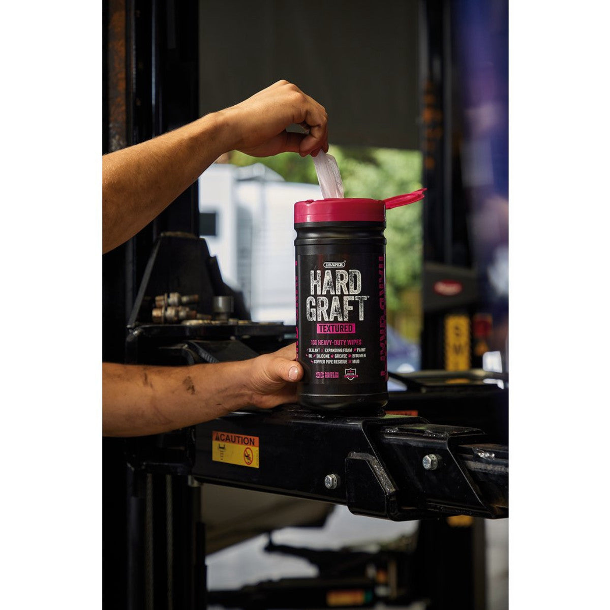 Draper Hard Graft Multipurpose Textured Wipes (Tub of 100) 12435
