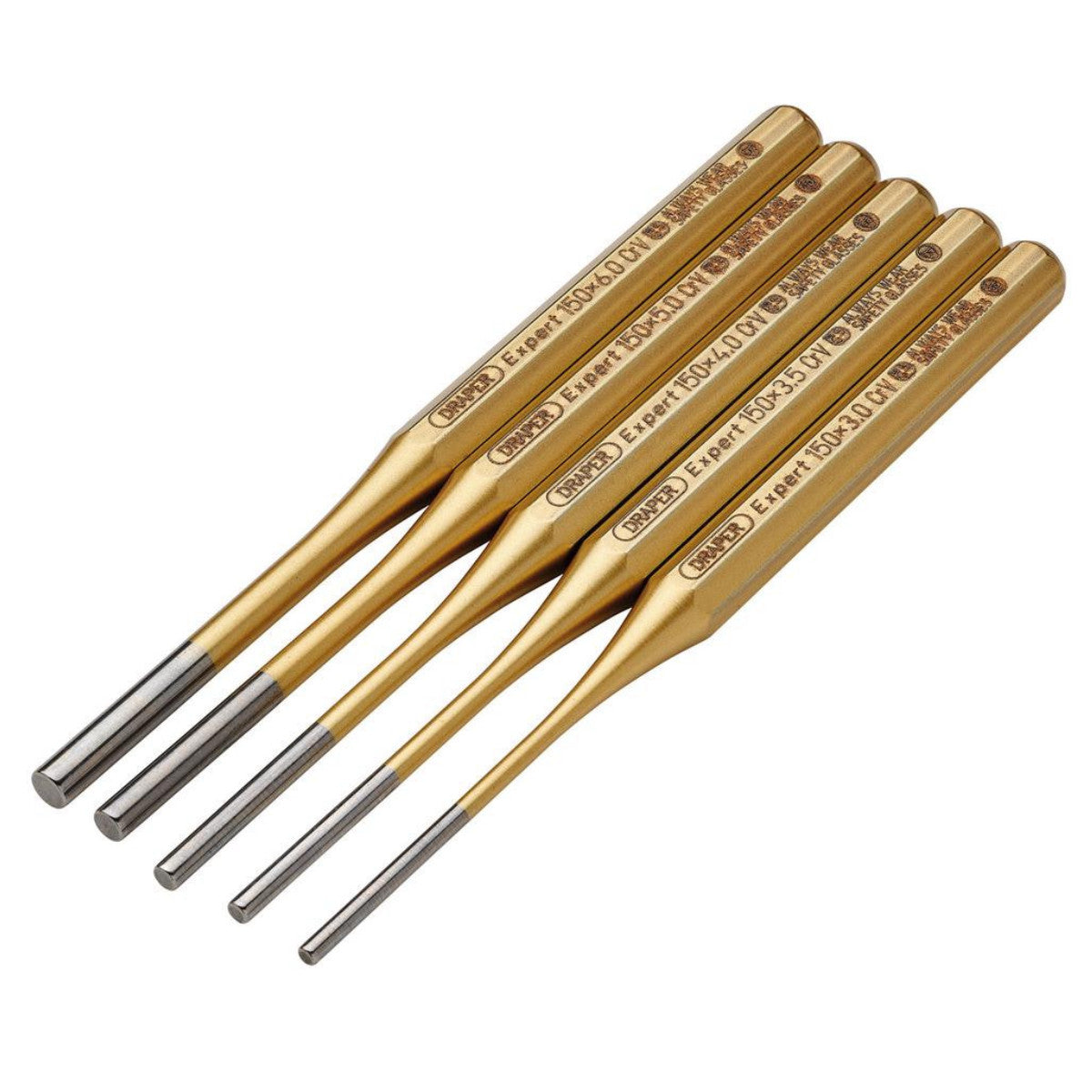 Draper Expert Octagonal Parallel Pin Punch Set (5 Piece) 13041