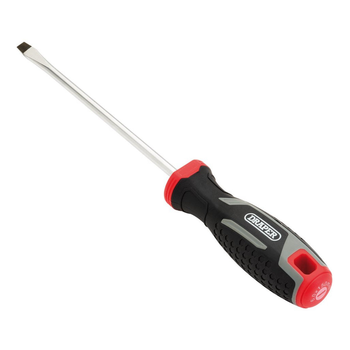 Draper Slotted Soft Grip Screwdriver, SL6 x 150mm 13390
