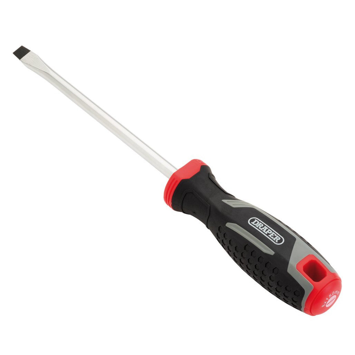 Draper Slotted Soft Grip Screwdriver, SL8 x 150mm 13392