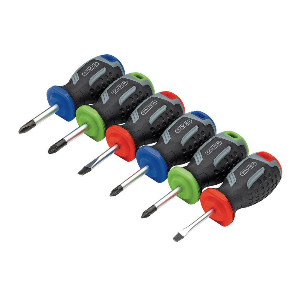Draper Stubby Soft Grip Screwdriver Set (6 Piece) 13432