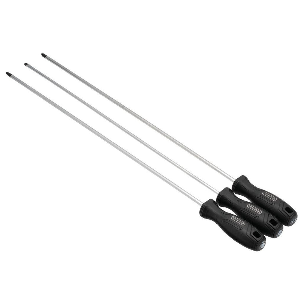 Draper Long Reach Hard Grip Screwdriver Set (3 Piece) 13580
