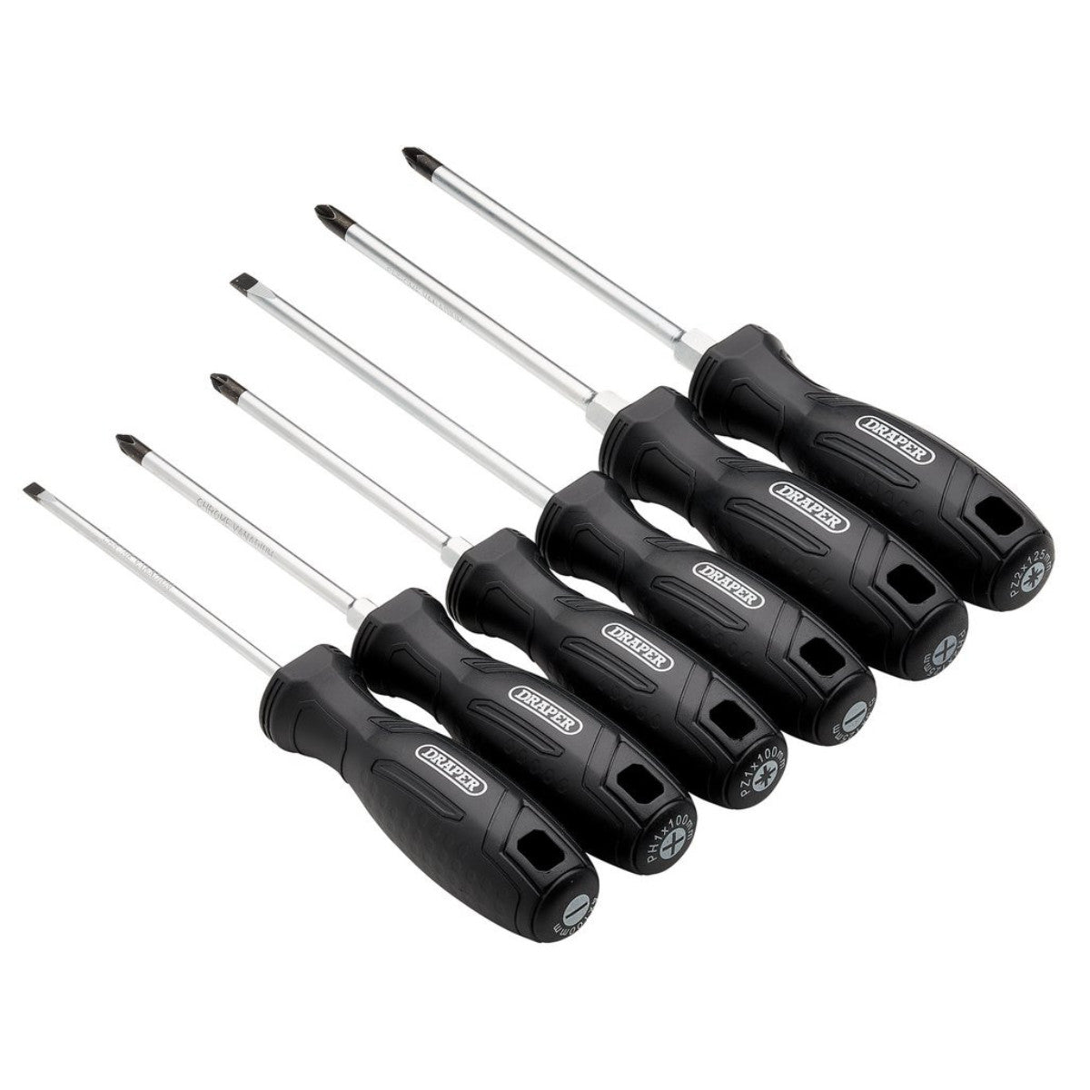 Draper Hard Grip Screwdriver Set (6 Piece) 13582