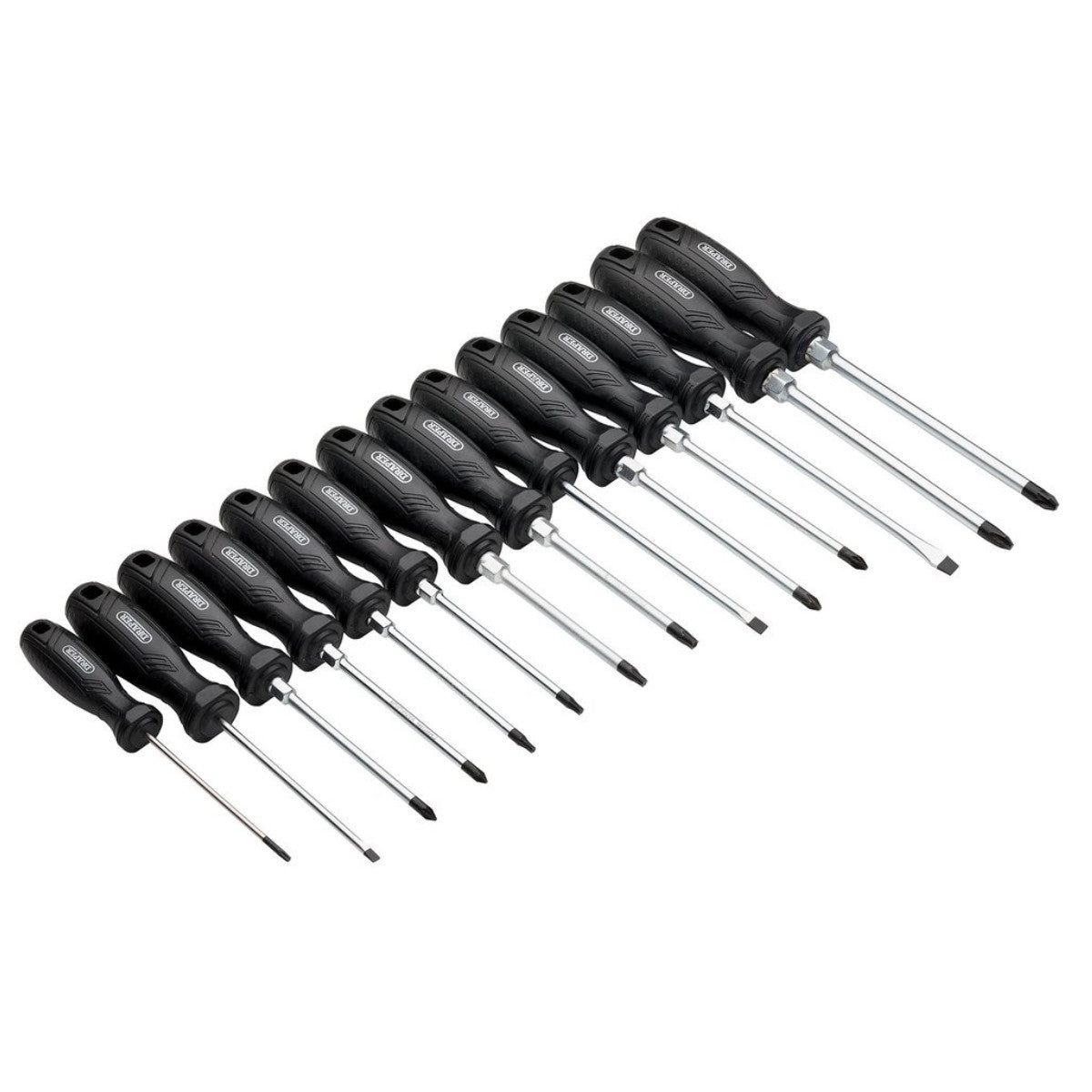 Draper Hard Grip Screwdriver Set with Draper TX-STAR (14 Piece) 13588