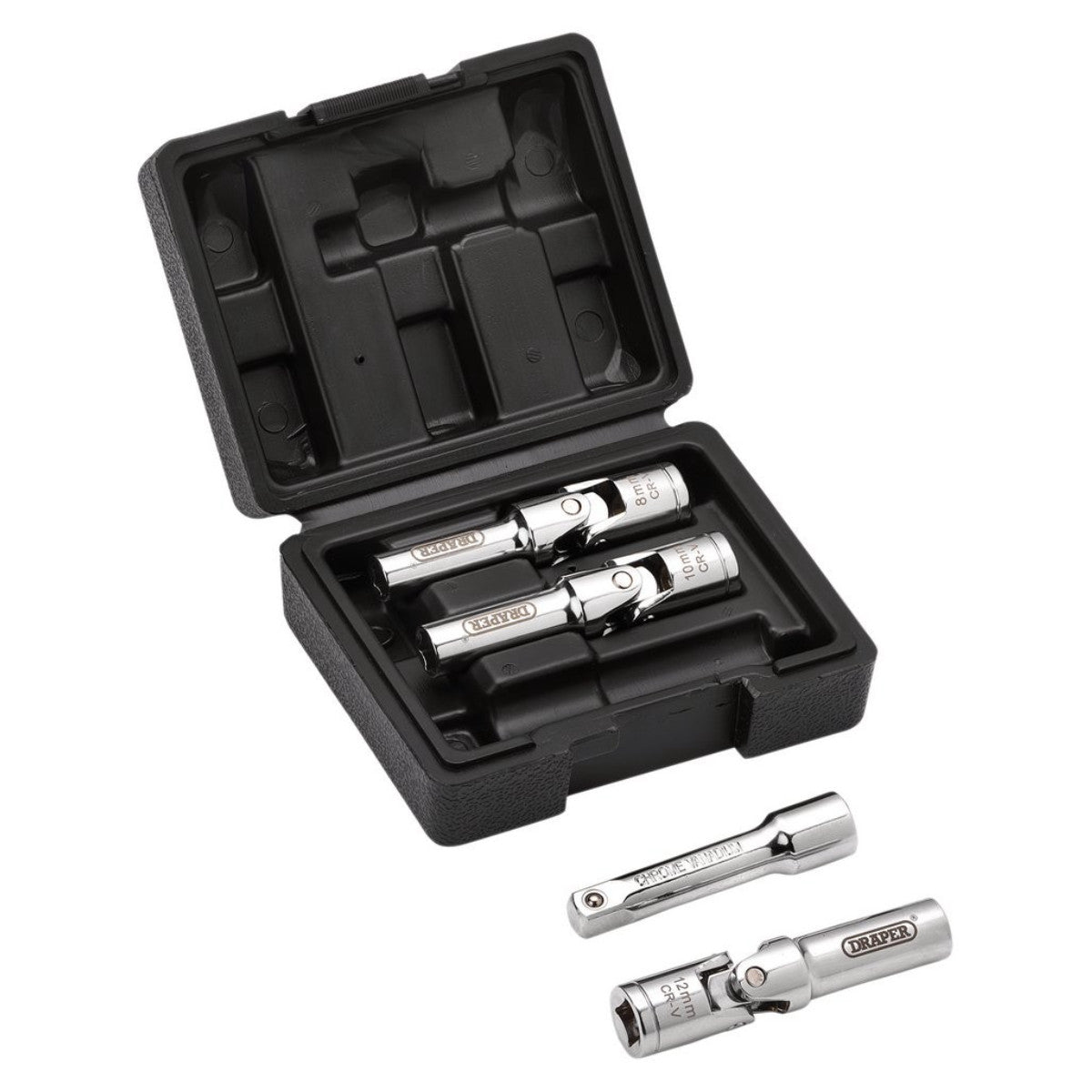 Draper Glow Plug Socket Set, 3/8" Sq. Dr. (4 Piece) 13605