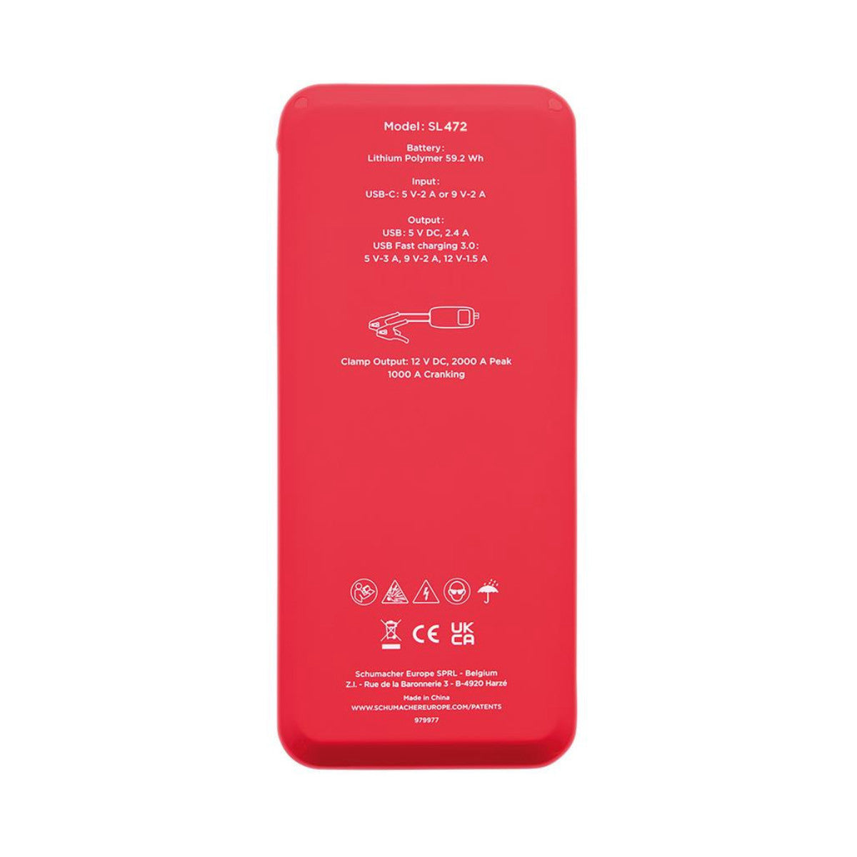 Schumacher SL472 12V Lithium Booster and Power Bank with Wireless Charging, 1000PA 13751