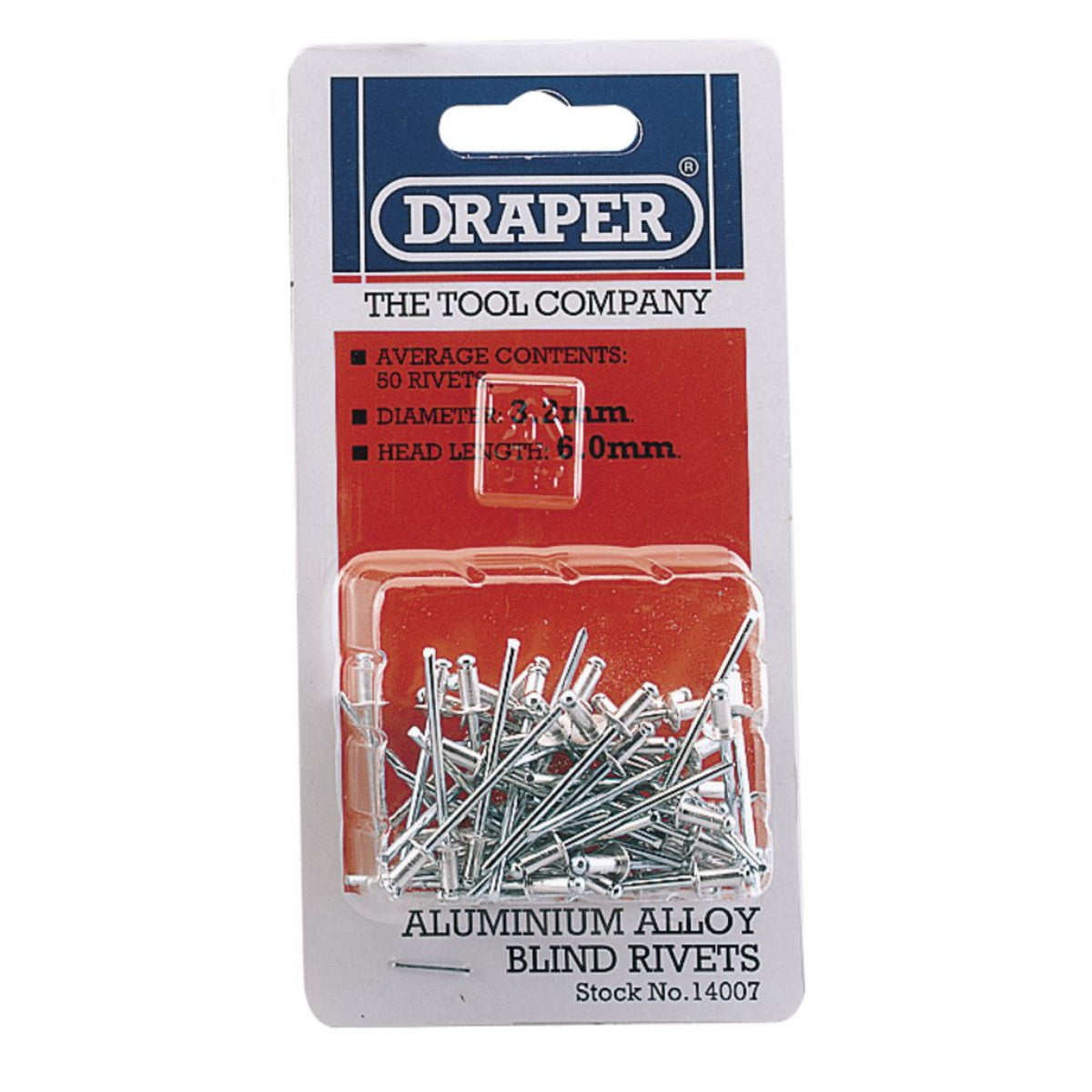 Draper Blind Rivets, 3.2 x 5.2mm (50 Piece) 14007