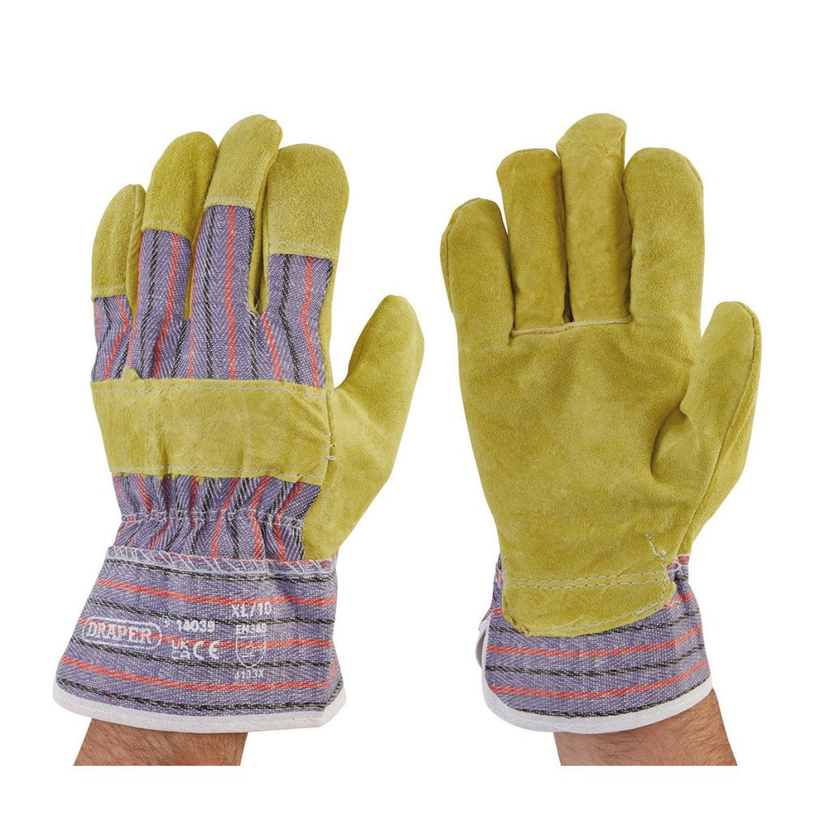 Draper Rigger Gloves, Size XL/10 (Pair) 14039