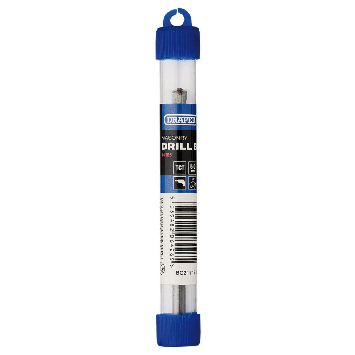 Draper TCT Masonry Drill Bit, 5 x 85mm 14105