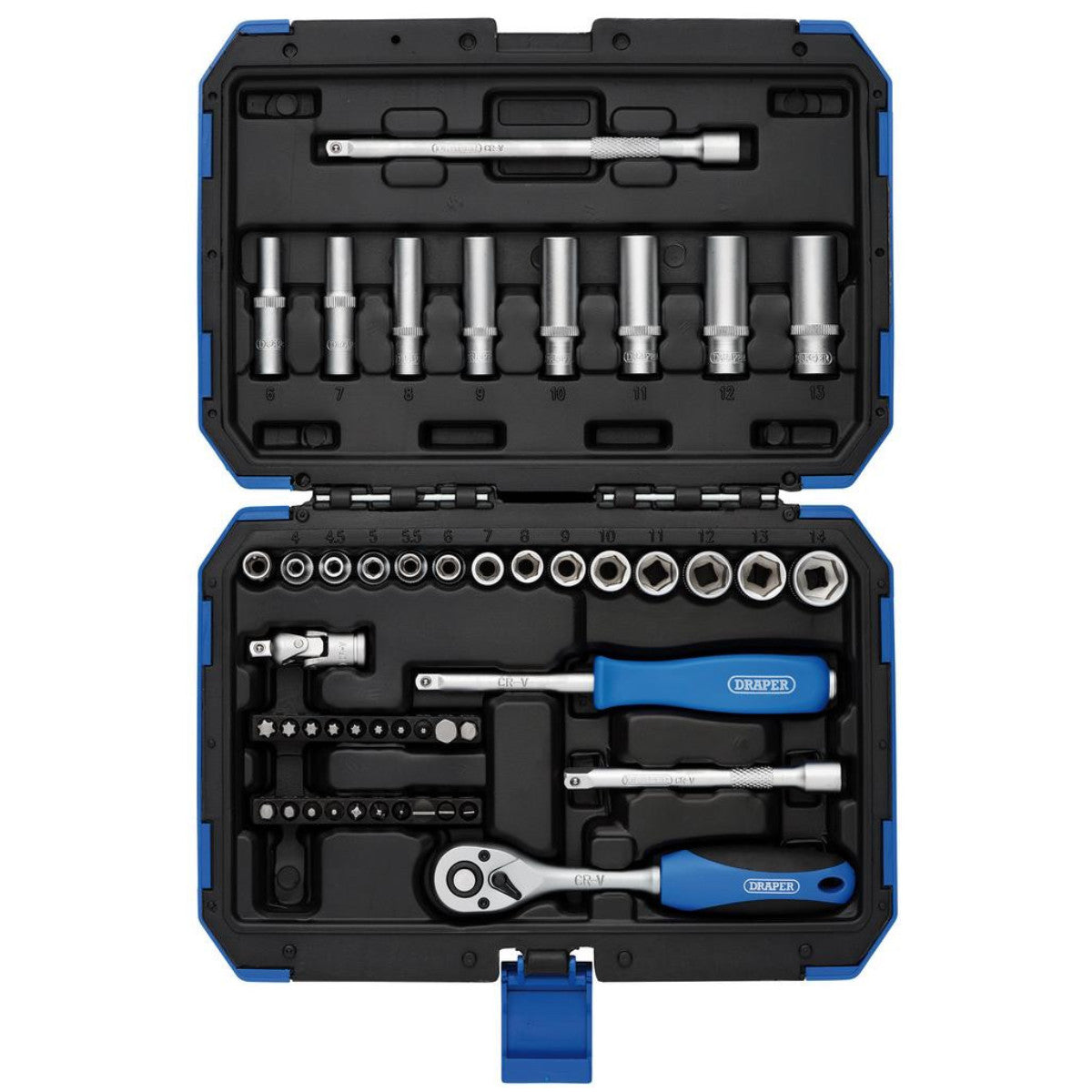 Draper HI-TORQ Metric Socket Set, 1/4" Sq. Dr. (47 Piece) 16355