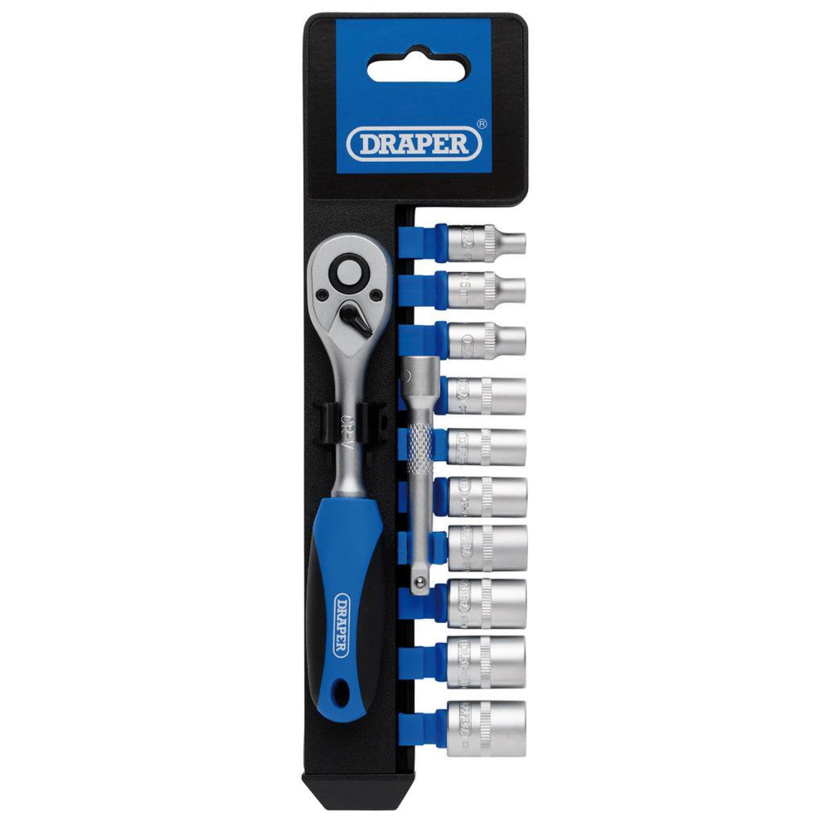 Draper Metric Socket and Ratchet Set, 1/4" Sq. Dr. (12 Piece) 16369