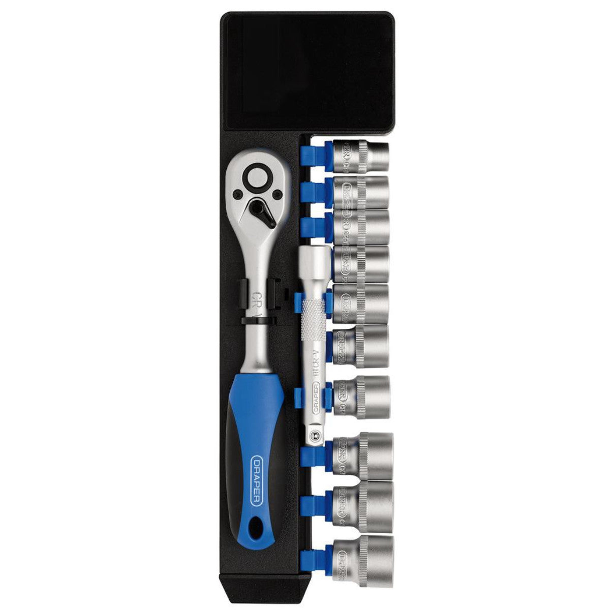 Draper Metric Socket and Ratchet Set, 3/8" Sq. Dr. (12 Piece) 16371