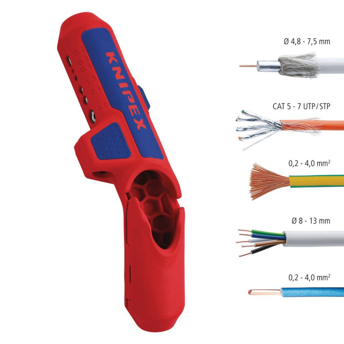 Knipex 16 95 01 SB ErgoStrip Universal Stripping Tool, 135mm 16414