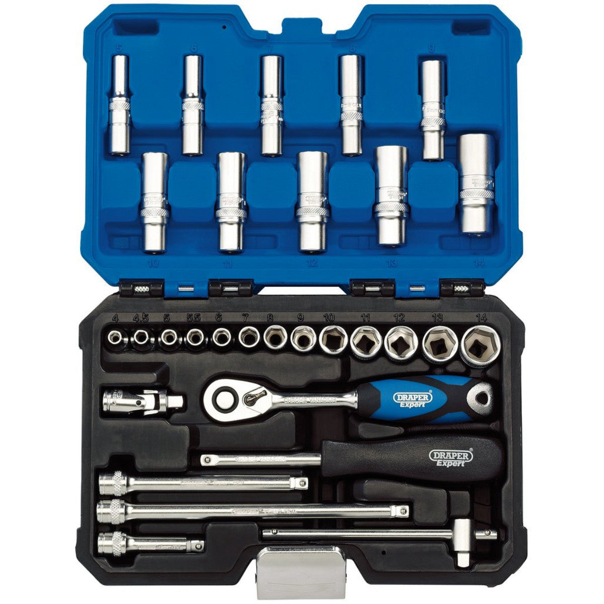 Draper Expert Metric Socket Set, 1/4" Sq. Dr. (30 Piece) 16444