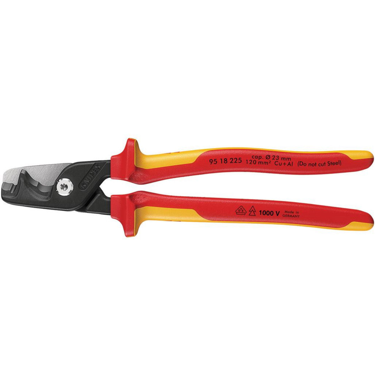 Knipex 95 18 225 StepCut XL VDE Insulated Cable Shears, 225mm 18131