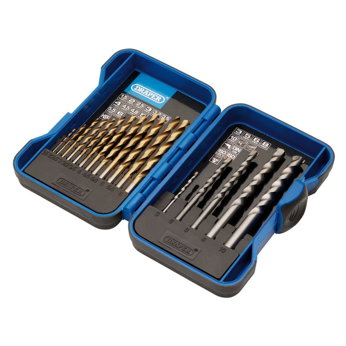 Draper Metric Combination HSS and Masonry Drill Bit Set (17 Piece) 18551