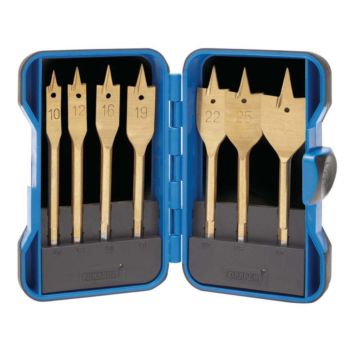 Draper Titanium Nitride Coated Flat Wood Bit Set (7 Piece) 18560