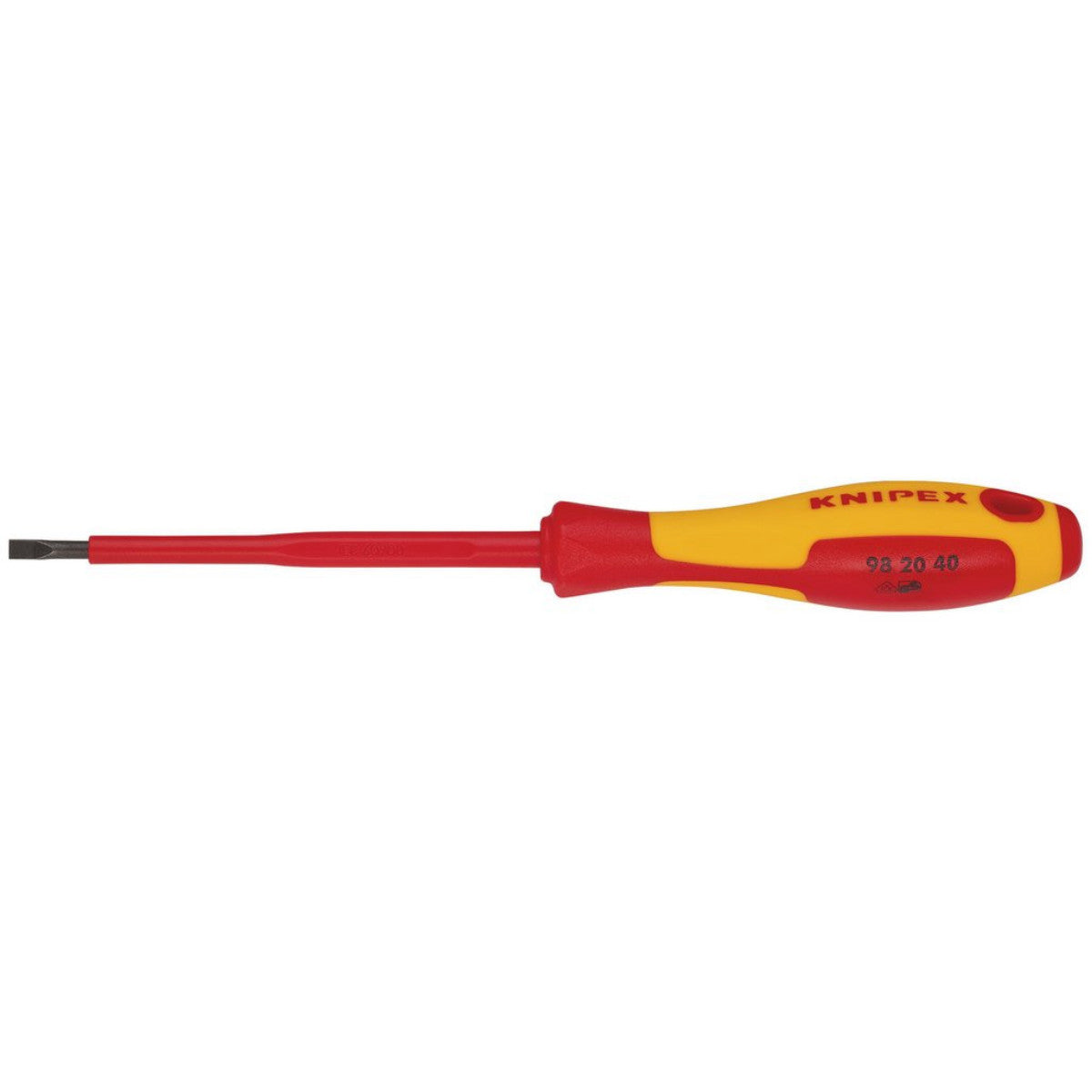 Knipex 98 20 40 VDE Insulated Slotted Screwdriver, 4 x 100mm 18791