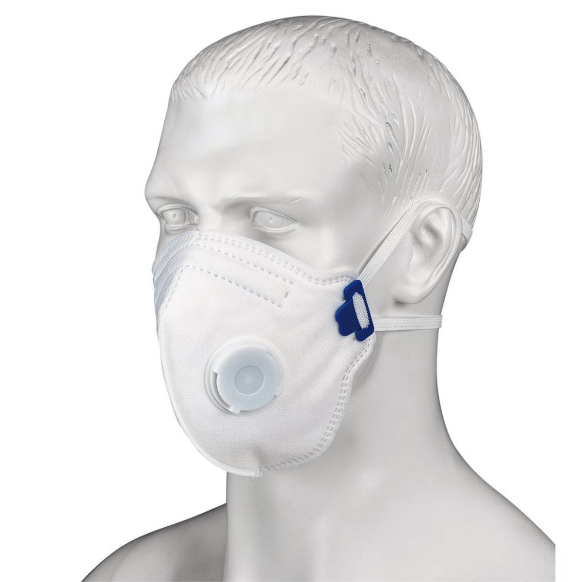 Draper FPP3 NR Vertical Fold Flat Face Masks with Valve (Pack of 10) 21244