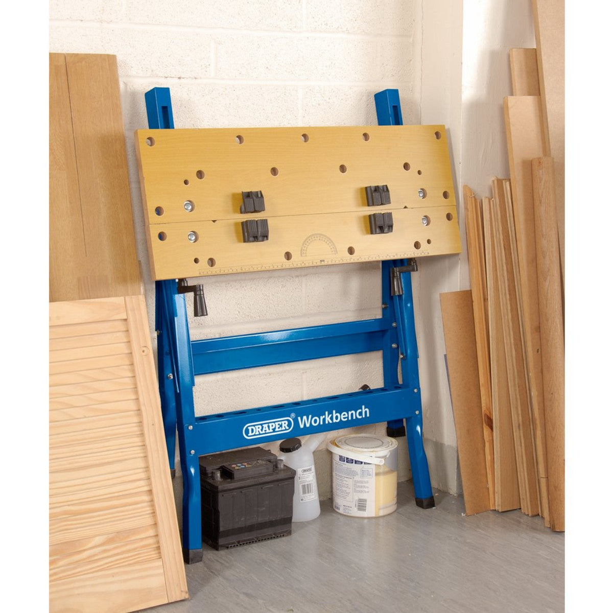Draper Fold Down Workbench, 800 x 800 x 655mm 21353