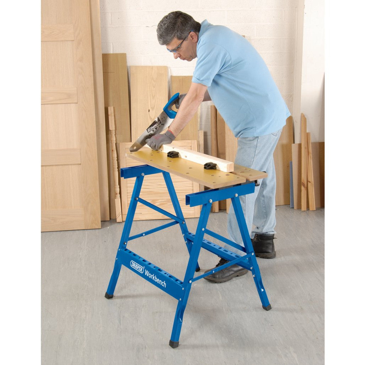 Draper Fold Down Workbench, 800 x 800 x 655mm 21353