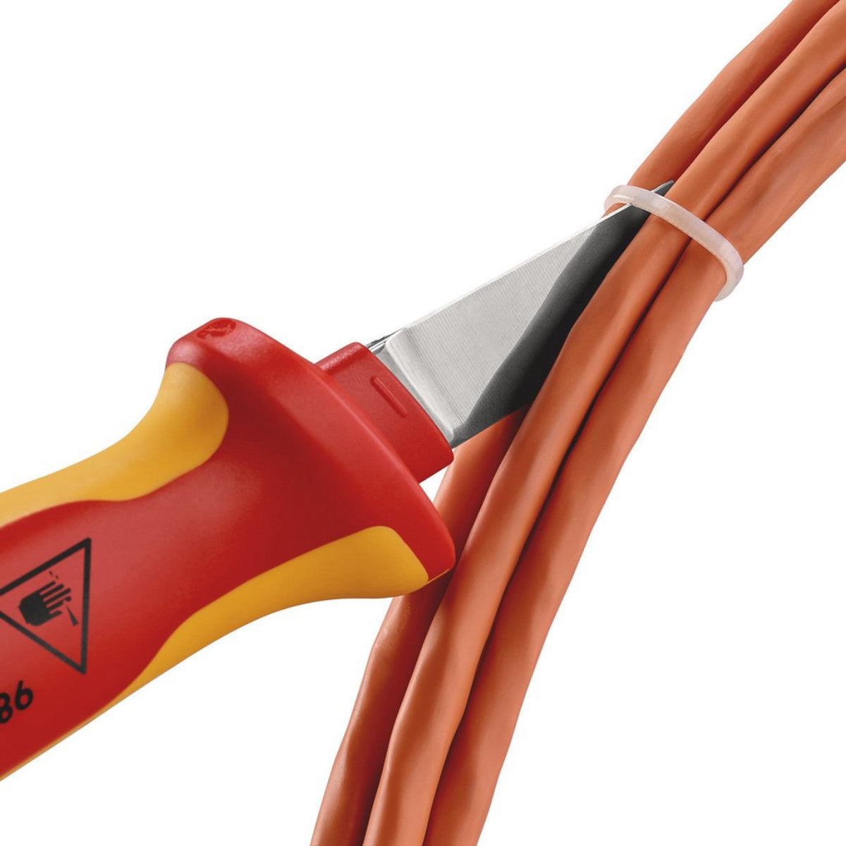 Knipex 98 52 VDE Cable Knife with Multi-Component Handle, 190mm 21489