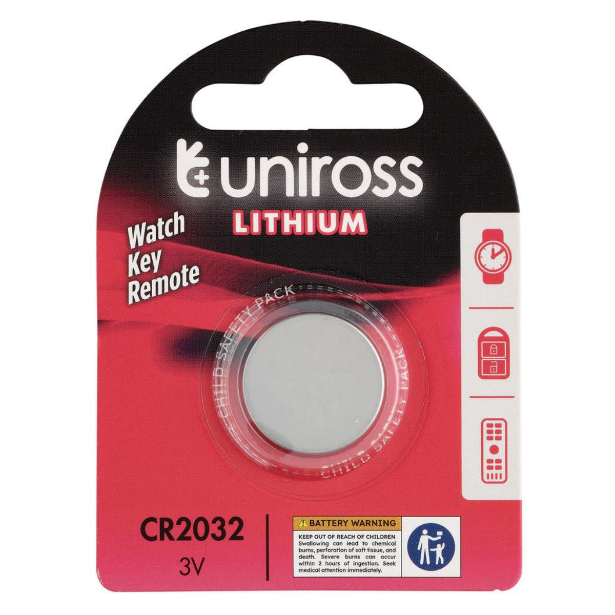 Uniross Lithium Coin Cell CR2032 Battery 21595