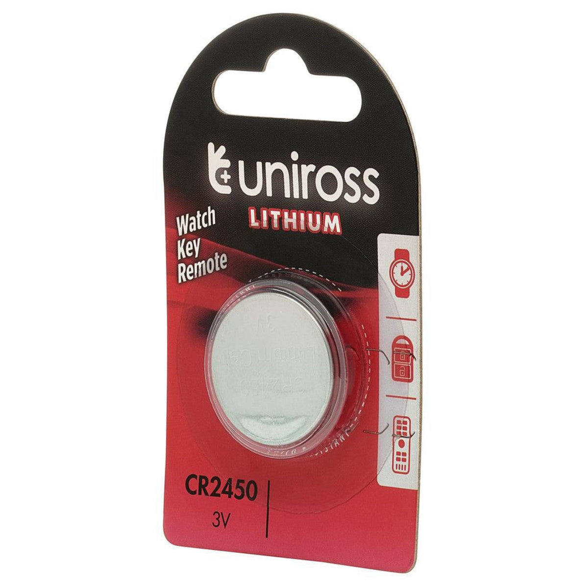 Uniross Lithium Coin Cell CR2450 Battery 21596