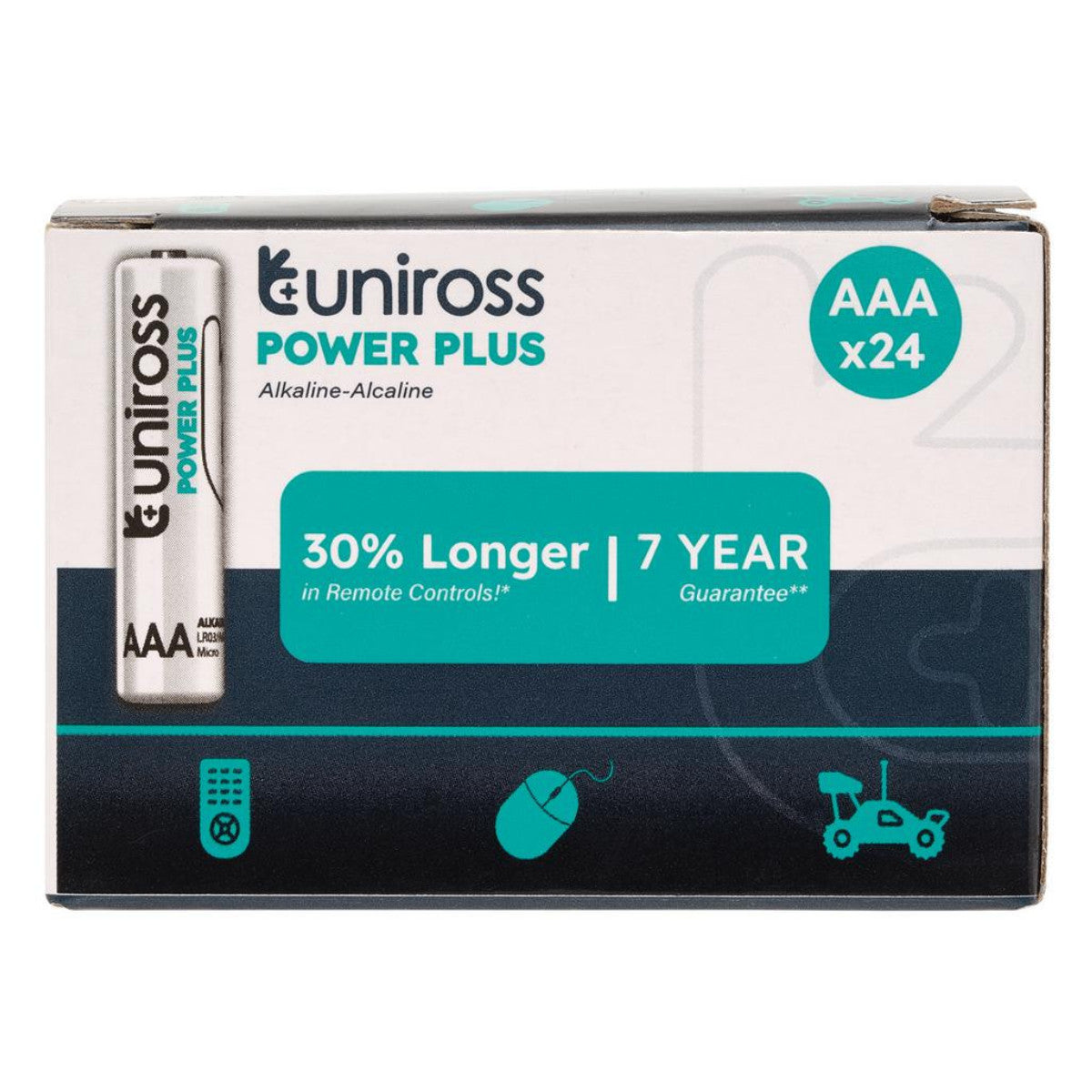 Uniross LR03 AAA Power Plus Alkaline Batteries (Pack of 24) 21601