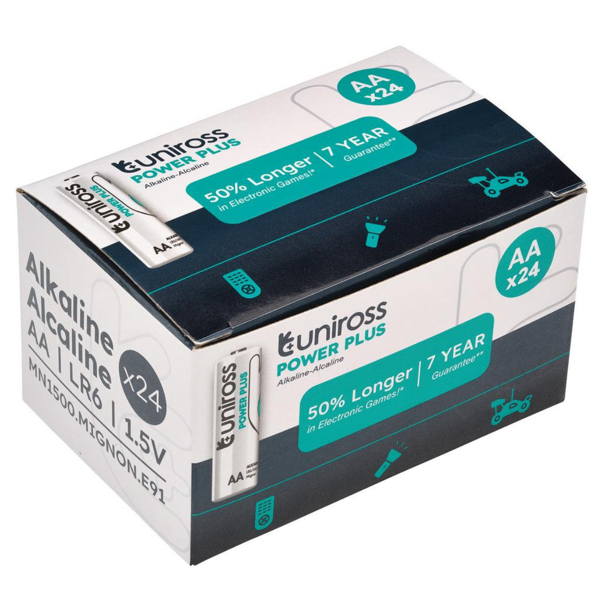 Uniross LR6 AA Power Plus Alkaline Batteries (Pack of 24) 21607