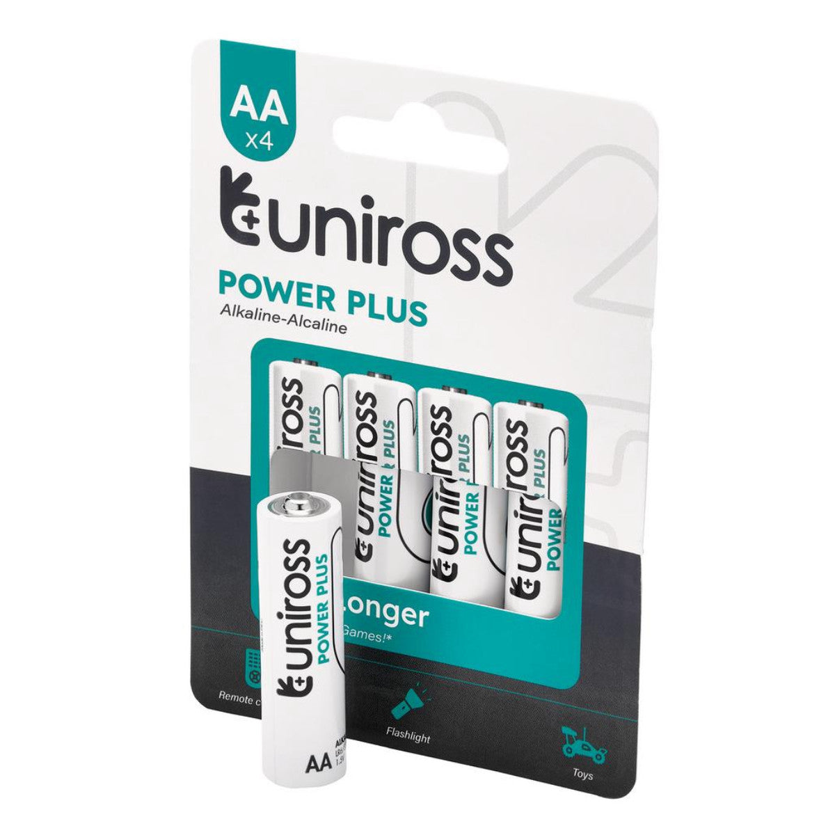 Uniross LR6 AA Power Plus Alkaline Batteries (Pack of 4) 21610