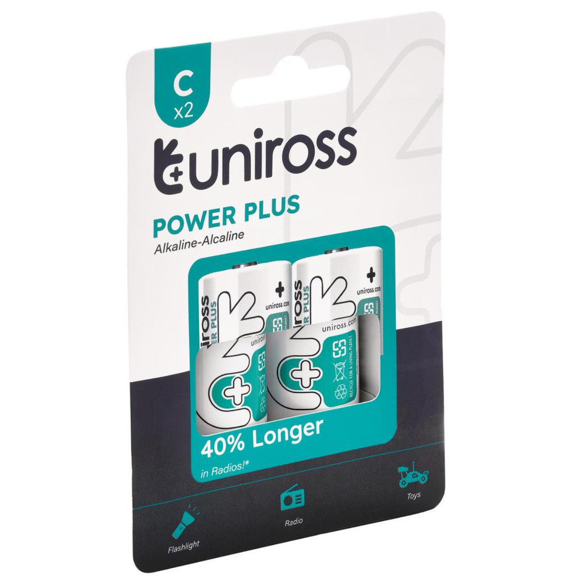 Uniross LR14 C Power Plus Alkaline Batteries (Pack of 2) 21611