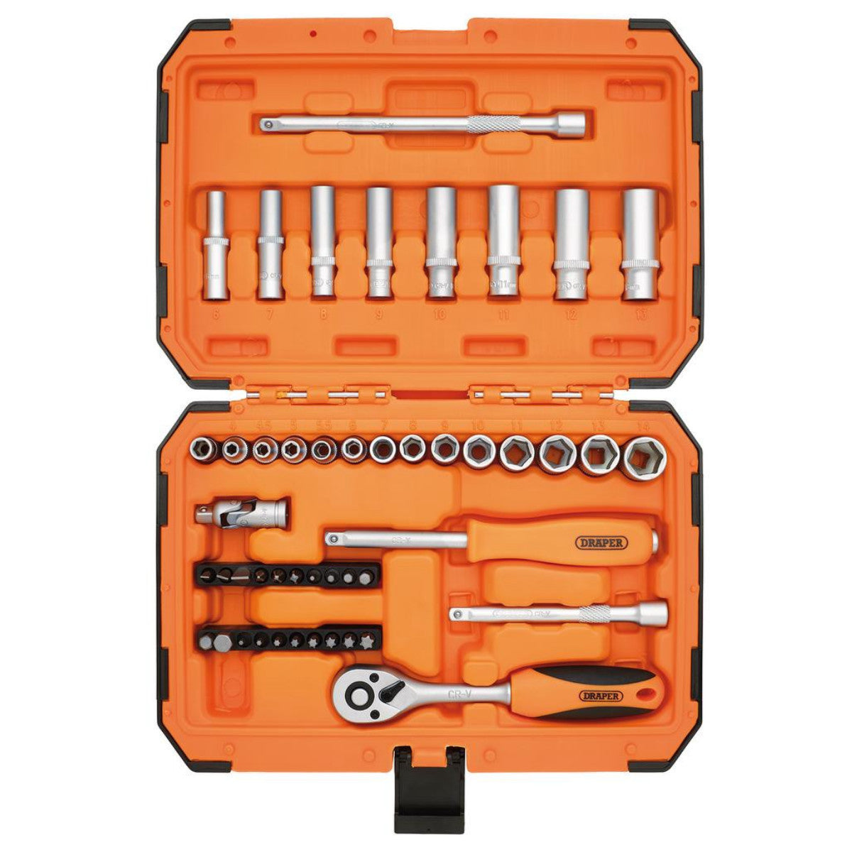 Draper HI-TORQ 6 Point Socket Set, 1/4" (47 Piece) 22109