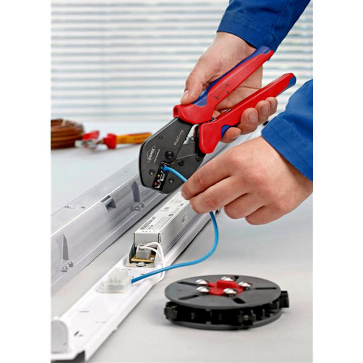 Knipex 97 33 01 MultiCrimp Lever Action Crimping Pliers, 0.25 — 6.0 mm² Capacity, 250mm 22246