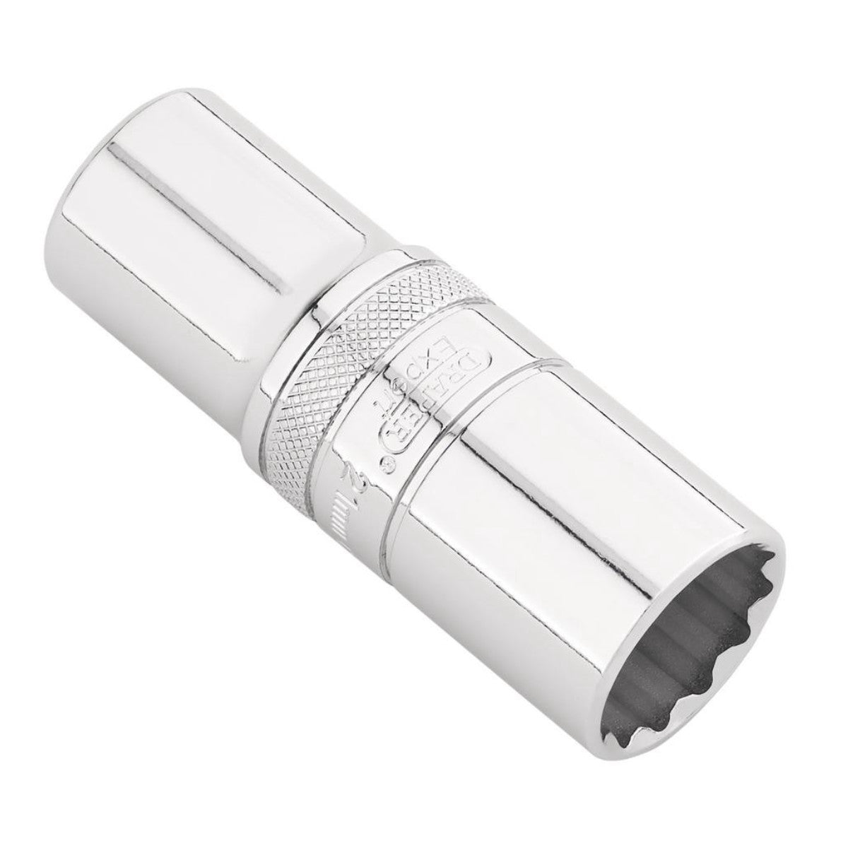 Draper Expert Metric Deep Socket, 1/2" Sq. Dr., Polished Chrome, 21mm 22422