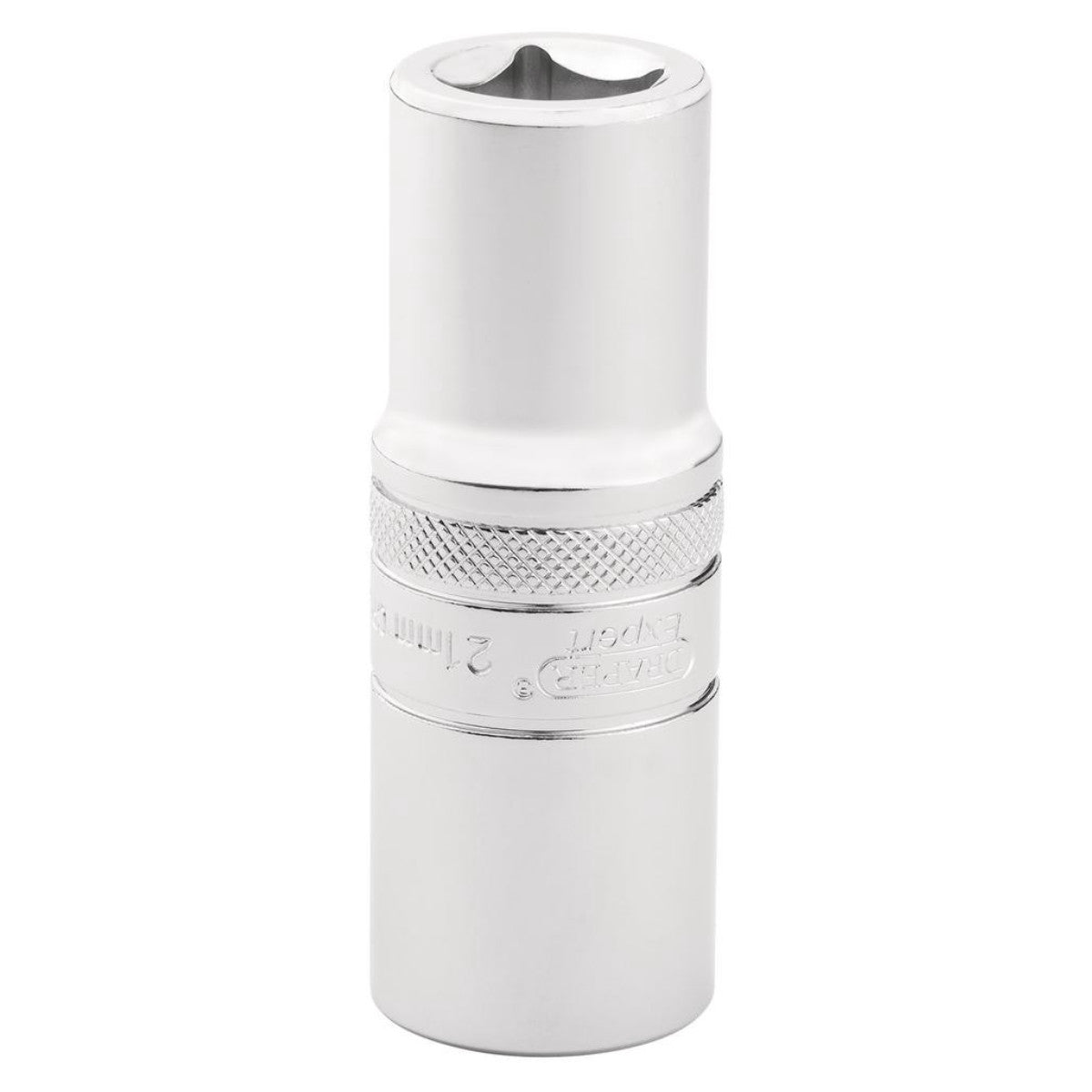 Draper Expert Metric Deep Socket, 1/2" Sq. Dr., Polished Chrome, 21mm 22422