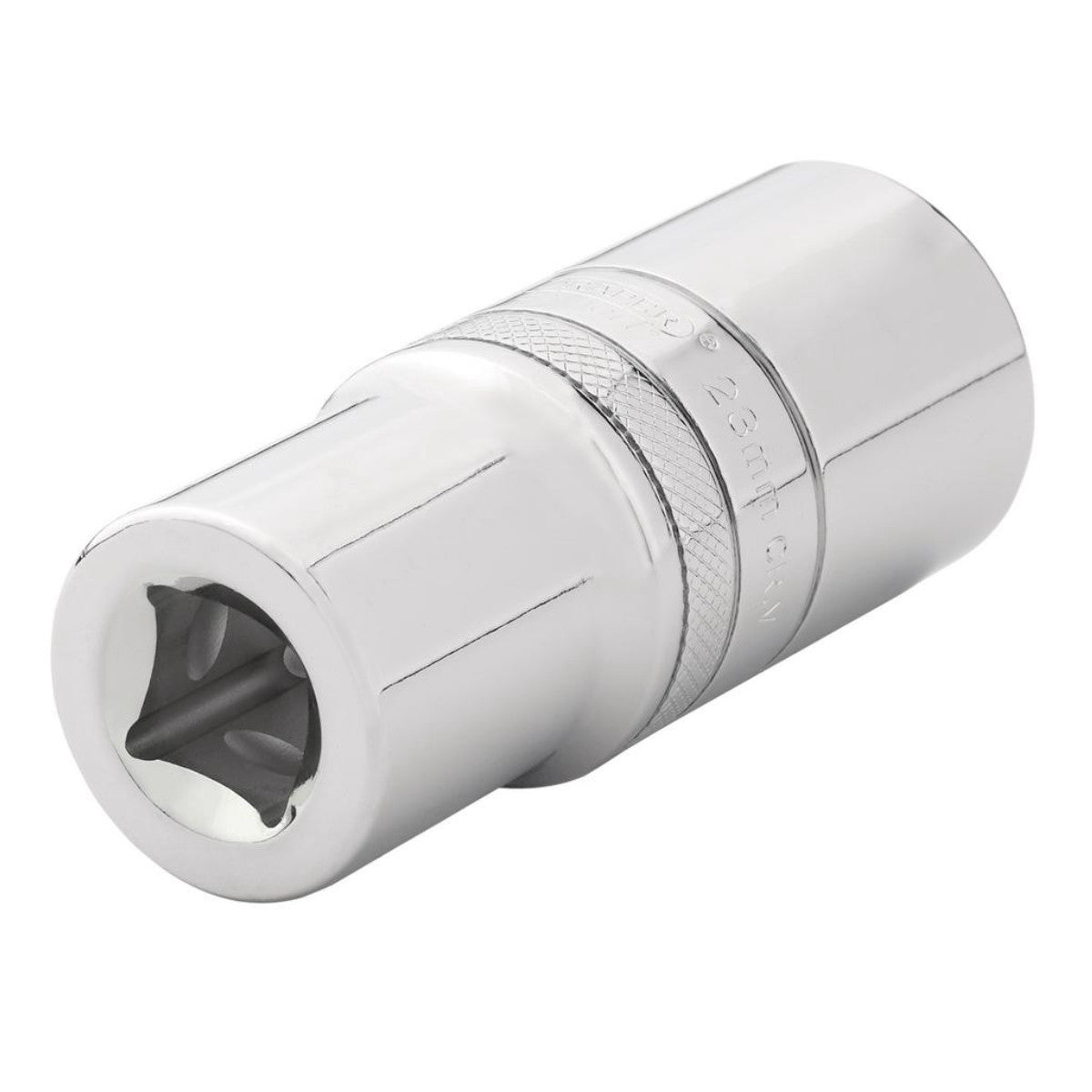 Draper Expert Metric Deep Socket, 1/2" Sq. Dr., Polished Chrome, 23mm 22423
