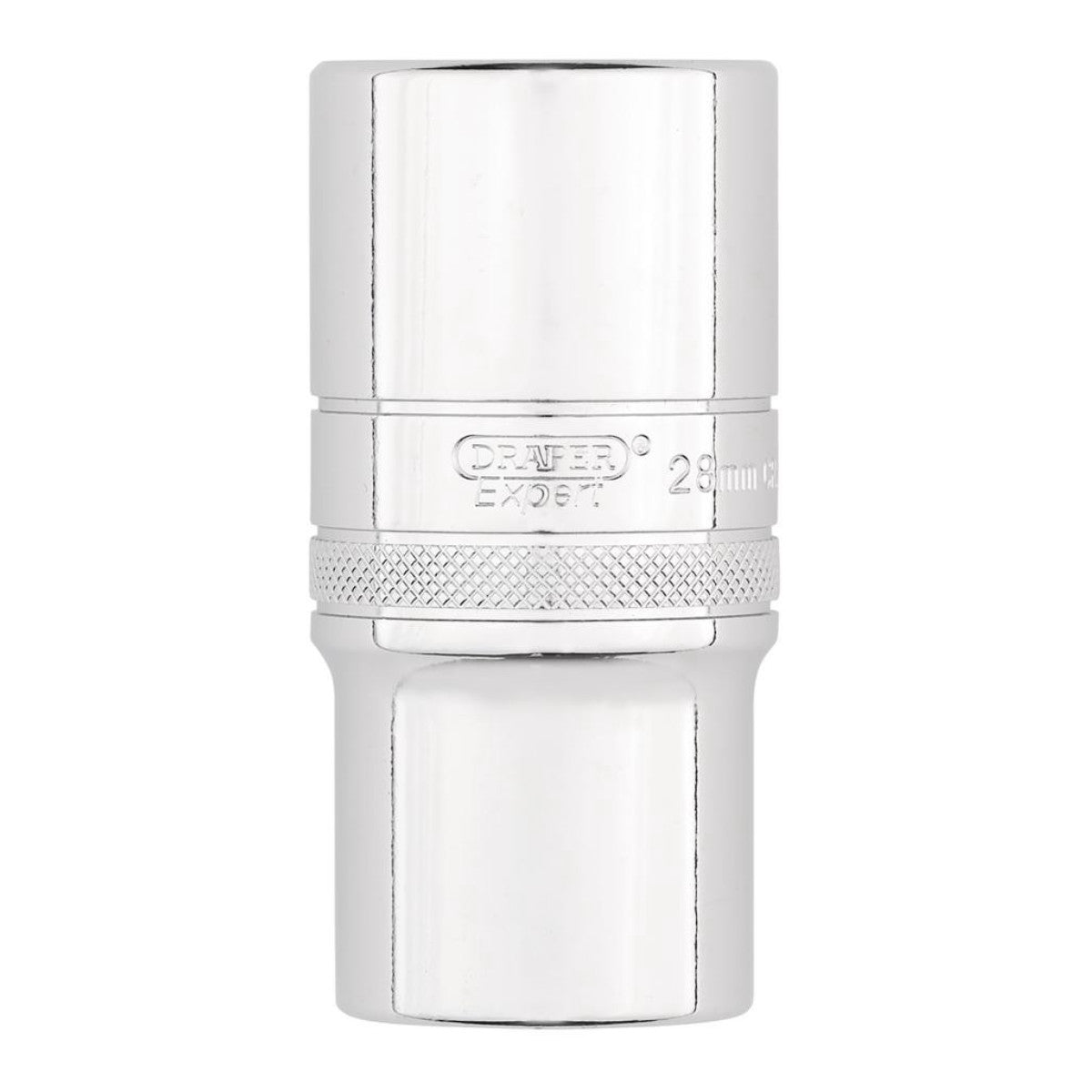 Draper Expert Metric Deep Socket, 1/2" Sq. Dr., Polished Chrome, 28mm 22425