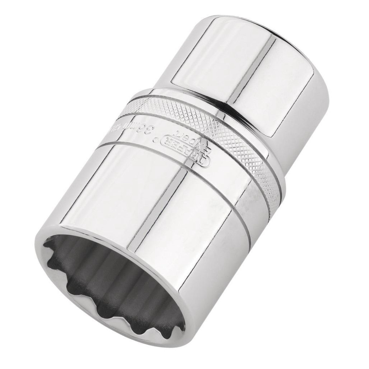 Draper Expert Metric Deep Socket, 1/2" Sq. Dr., Polished Chrome, 36mm 22427