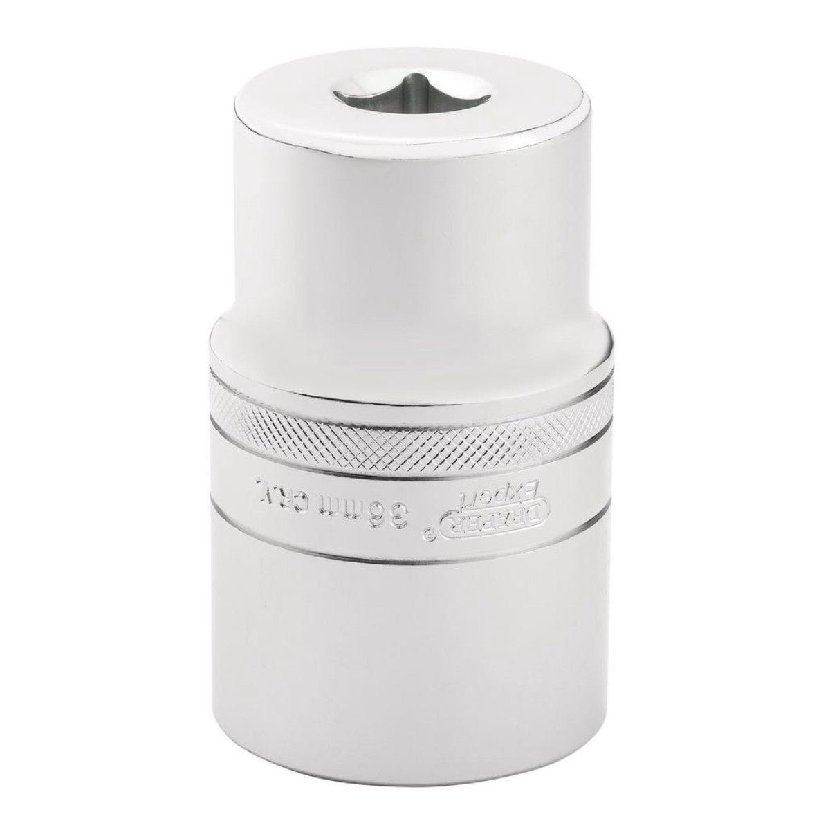 Draper Expert Metric Deep Socket, 1/2" Sq. Dr., Polished Chrome, 36mm 22427