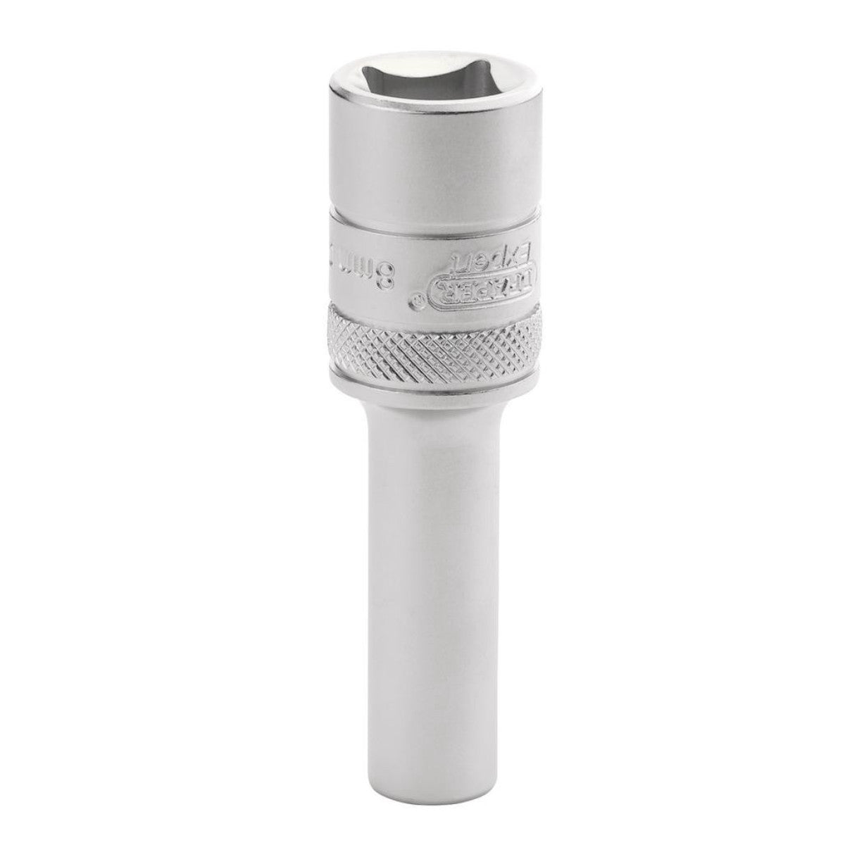 Draper Expert Metric Deep Socket, 1/2" Sq. Dr., Micro Satin Chrome, 8mm 22428