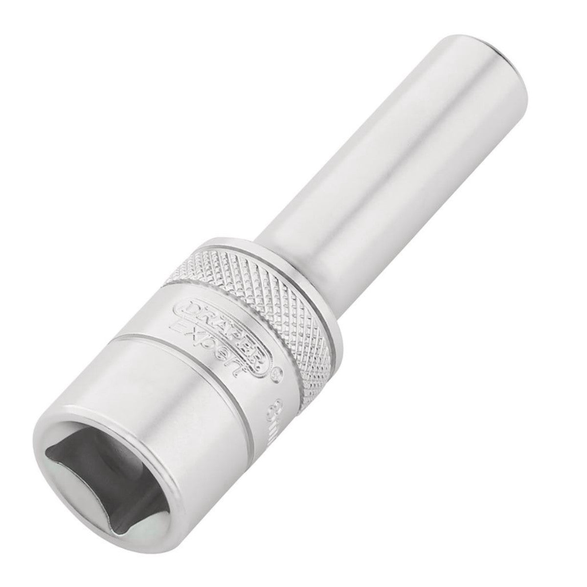 Draper Expert Metric Deep Socket, 1/2" Sq. Dr., Micro Satin Chrome, 8mm 22428