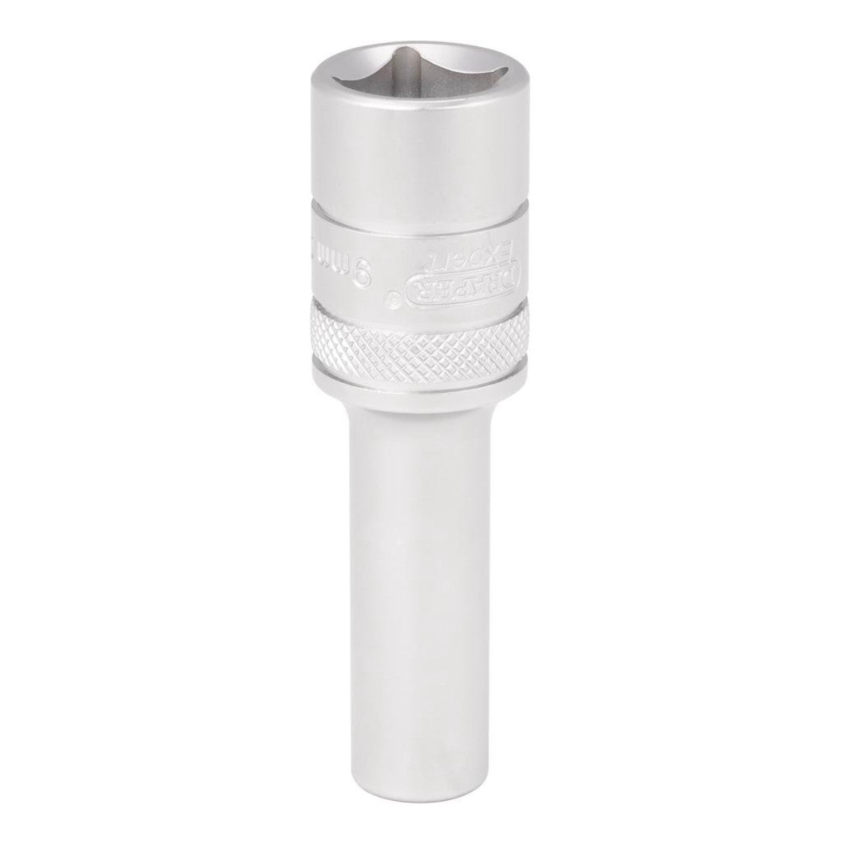 Draper Expert Metric Deep Socket, 1/2" Sq. Dr., Micro Satin Chrome, 9mm 22429