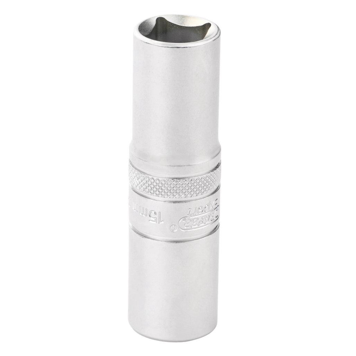 Draper Expert Metric Deep Socket, 1/2" Sq. Dr., Micro Satin Chrome, 15mm 22440