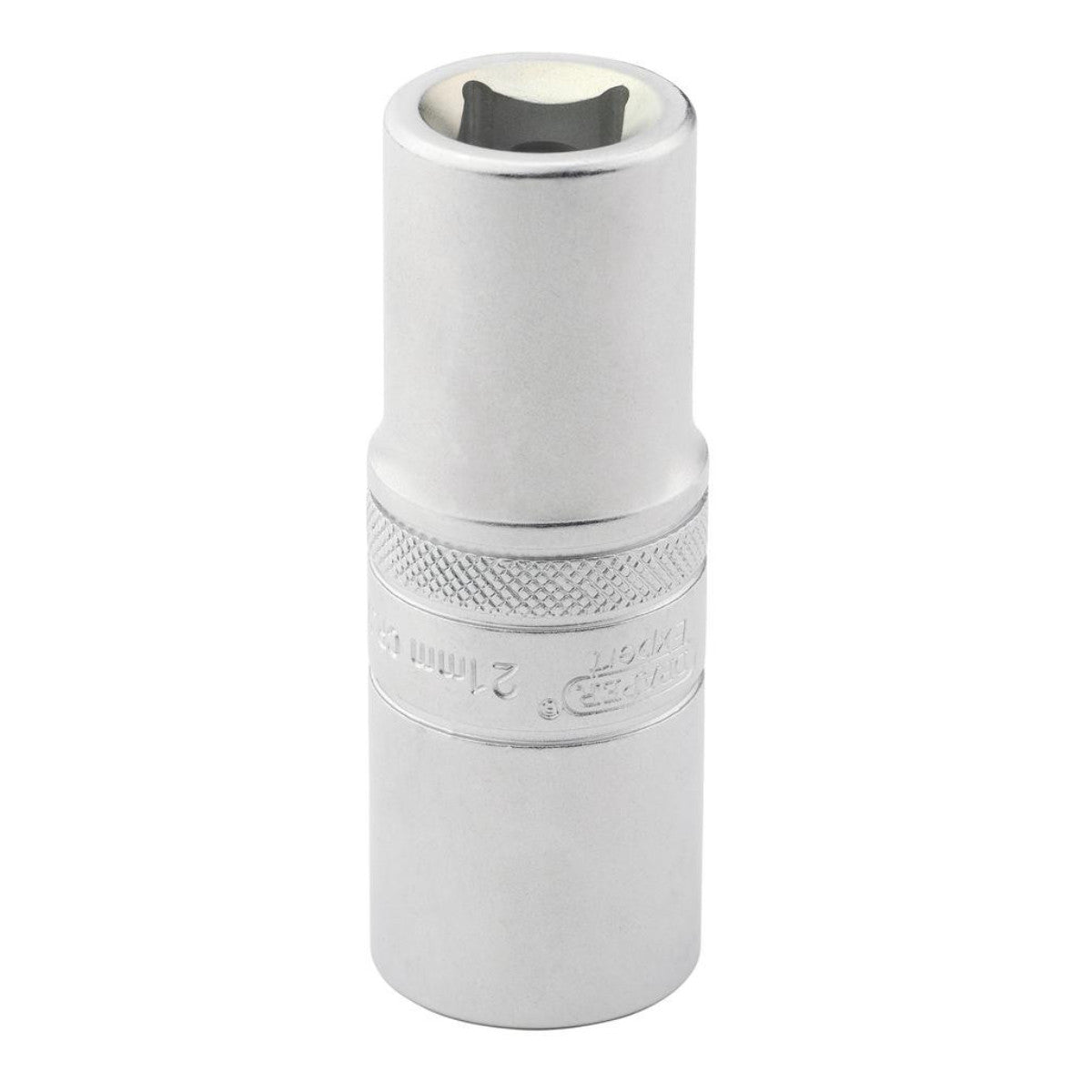 Draper Expert Metric Deep Socket, 1/2" Sq. Dr., Micro Satin Chrome, 21mm 22442