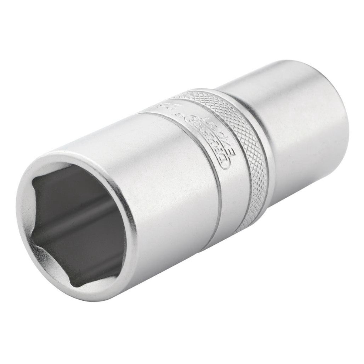 Draper Expert Metric Deep Socket, 1/2" Sq. Dr., Micro Satin Chrome, 23mm 22444