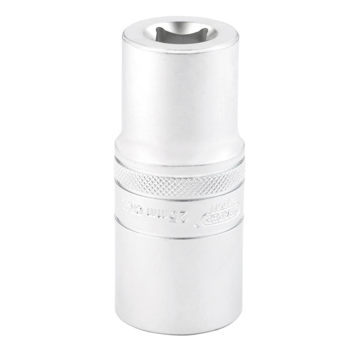 Draper Expert Metric Deep Socket, 1/2" Sq. Dr., Micro Satin Chrome, 25mm 22459