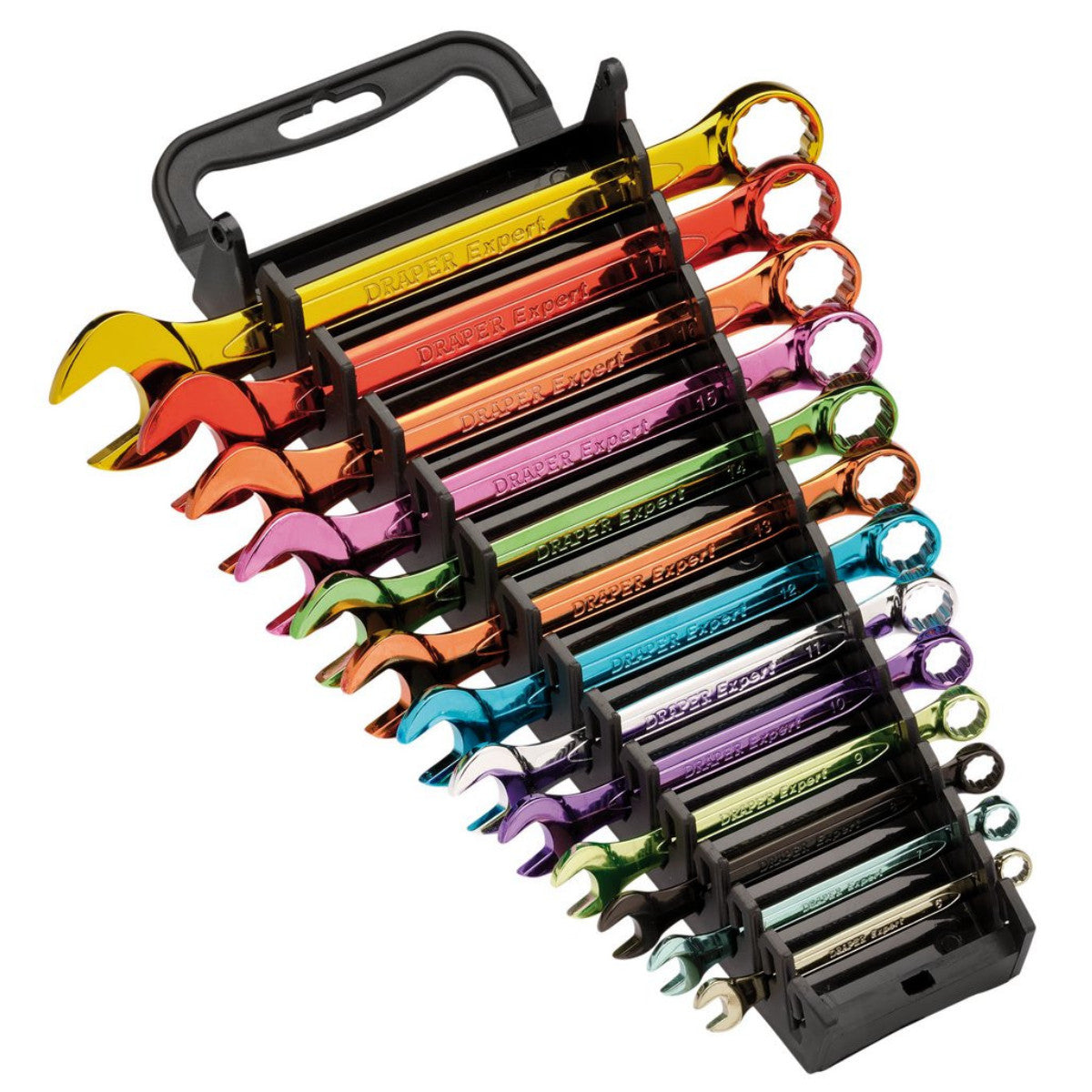 Draper Expert HI-TORQ Metric Coloured Combination Spanner Set, 6 - 19mm (13 Piece) 23017