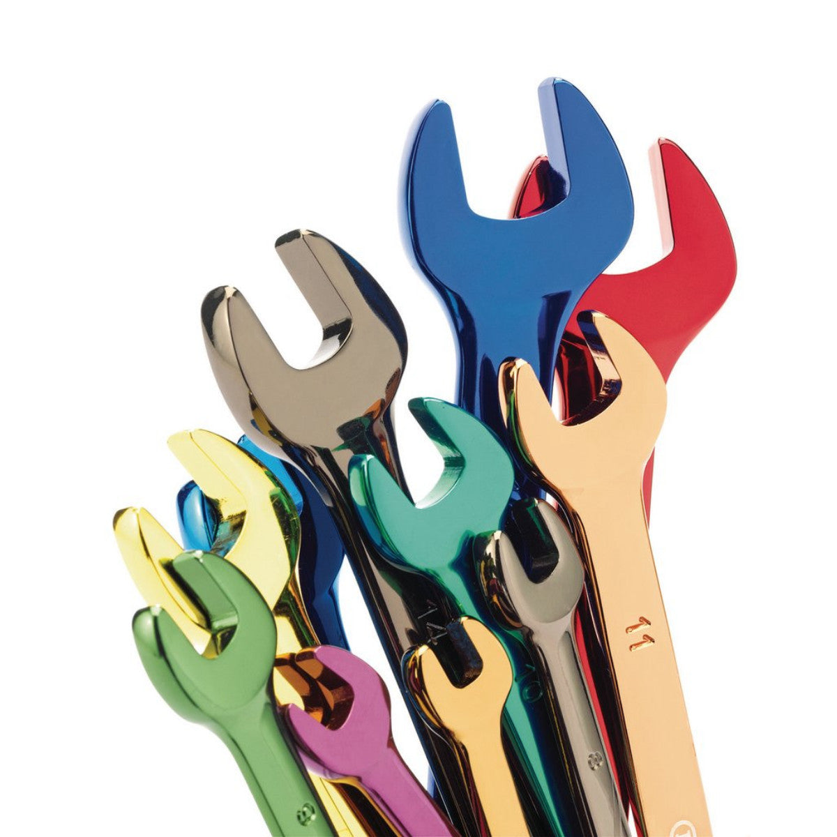 Draper Expert HI-TORQ Metric Coloured Combination Spanner Set, 6 - 19mm (13 Piece) 23017