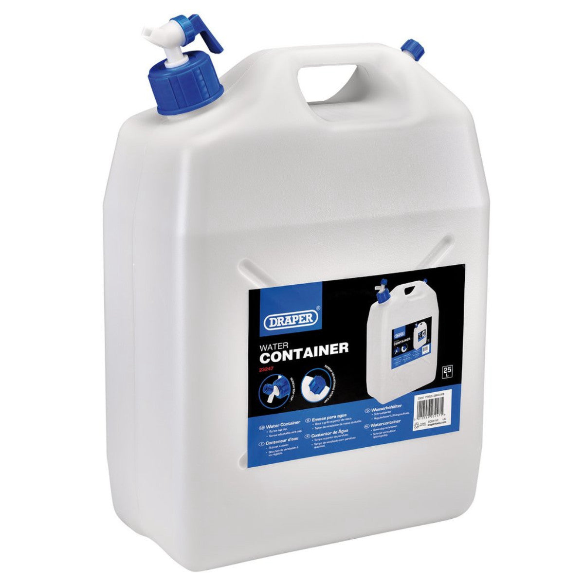 Draper Water Container with Tap, 25L 23247